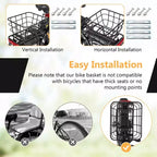 Bici Elettrica Pieghevole Costway 16 con Motore Brushless da 650 W di Picco