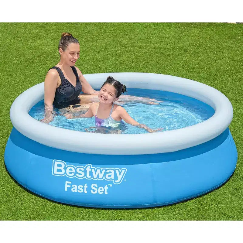 Piscine ronde gonflable Bestway Fast Set 1,83 m avec vidange facile, piscine familiale