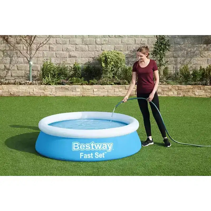 Piscine ronde gonflable Bestway Fast Set 1,83 m avec vidange facile, piscine familiale