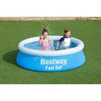 Piscine ronde gonflable Bestway Fast Set 1,83 m avec vidange facile, piscine familiale