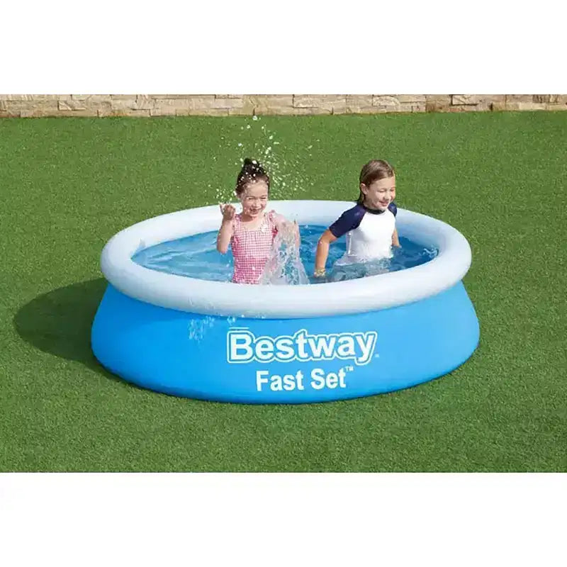Piscine ronde gonflable Bestway Fast Set 1,83 m avec vidange facile, piscine familiale