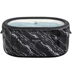 SaluSpa Glacial Dip  Cold Plunge Inflatable Tub, Black Marble, Year-Round Use