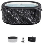 Baignoire gonflable SaluSpa Glacial Dip pour bain froid, marbre noir, utilisation toute l'année