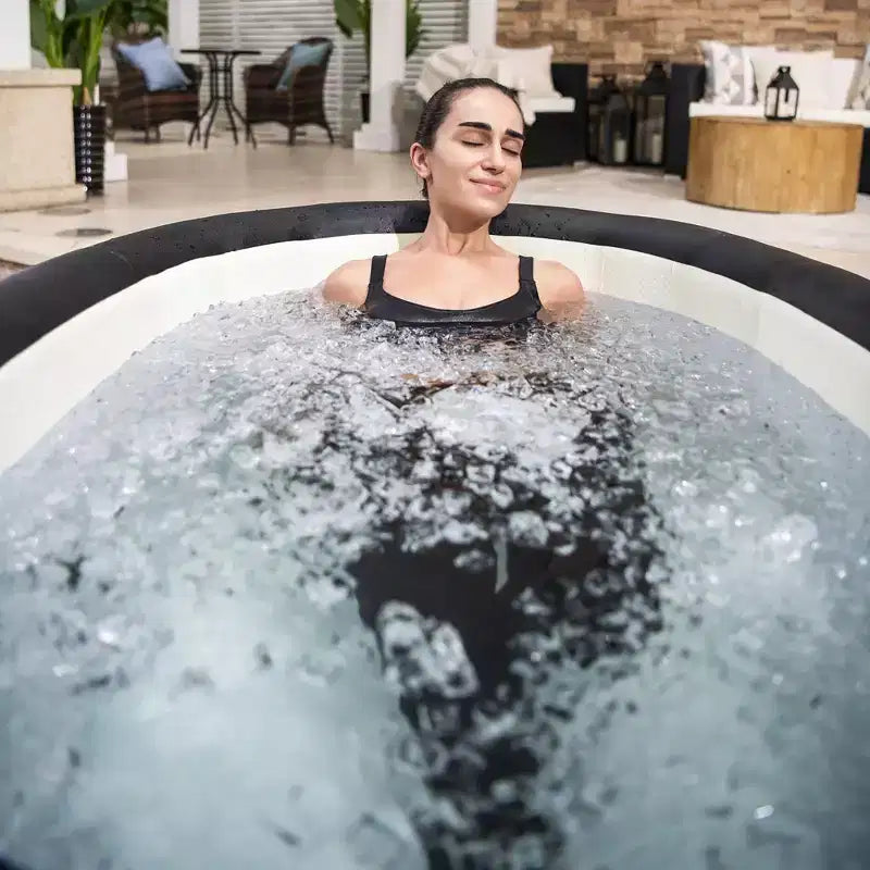 Baignoire gonflable SaluSpa Glacial Dip pour bain froid, marbre noir, utilisation toute l'année