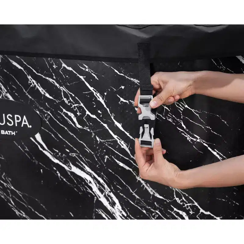 Baignoire gonflable SaluSpa Glacial Dip pour bain froid, marbre noir, utilisation toute l'année