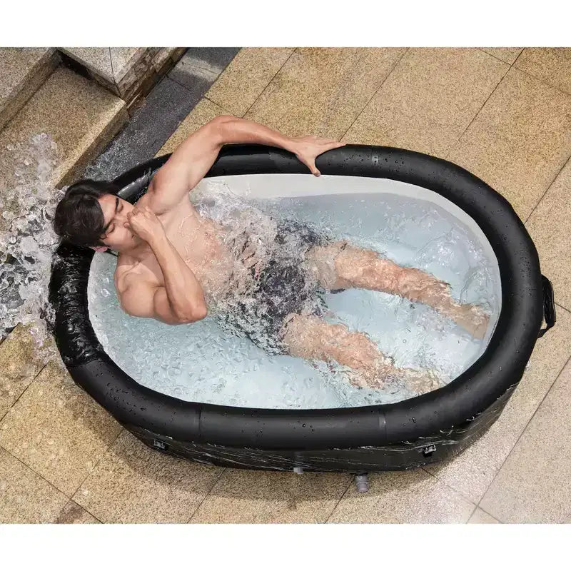 Baignoire gonflable SaluSpa Glacial Dip pour bain froid, marbre noir, utilisation toute l'année