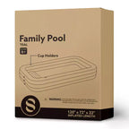 Piscine Gonflable Joyfy avec Sièges, Piscine Gonflable Familiale 120 x 72 x 22, Piscine Familiale pour les Fêtes Aquatiques d'Été, Cyan/Bleu
