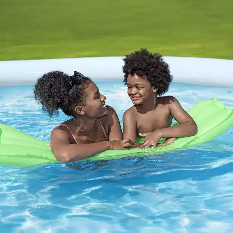 Piscine gonflable ronde Bestway Fast Set 3,96 m x 84 cm, imprimé rotin