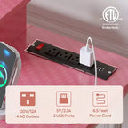 Scrivania da Gaming Bestier da 52 pollici con ciabatta e supporto per monitor a LED per ufficio domestico