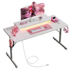 Scrivania da Gaming Bestier da 52 pollici con ciabatta e supporto per monitor a LED per ufficio domestico