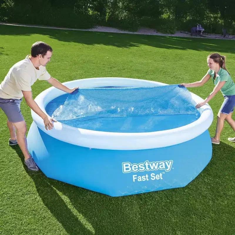 Bâche solaire ronde Bestway pour piscines rondes hors sol de 3,05 m – Maintien de la chaleur et protection contre les débris pour piscines extérieures