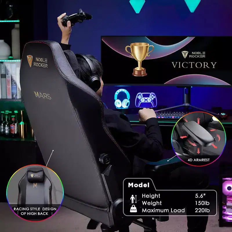 AMERLIFE Sedia da gaming ergonomica per PC - Supporto lombare Poggiatesta Braccioli 4D Sedia da computer