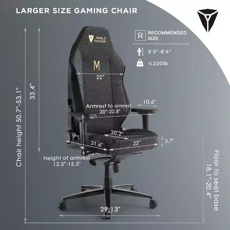 AMERLIFE Sedia da gaming ergonomica per PC - Supporto lombare Poggiatesta Braccioli 4D Sedia da computer