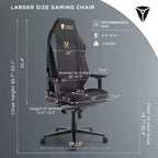 AMERLIFE Sedia da gaming ergonomica per PC - Supporto lombare Poggiatesta Braccioli 4D Sedia da computer