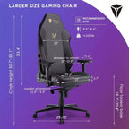 AMERLIFE Sedia da gaming ergonomica per PC - Supporto lombare Poggiatesta Braccioli 4D Sedia da computer