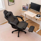 Chaise de jeu Costway avec repose-pieds Fauteuil d'ordinateur de jeu vidéo ergonomique avec appui-tête
