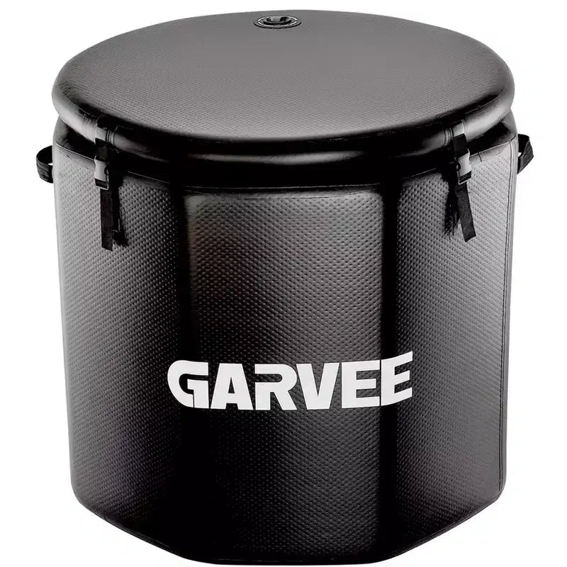 186-Gallon Ice Bath Tub for Athletes, Inflatable Cold Tub-Portable Cold Plunge with Insulated Lid, Fits Water Chillers,Black