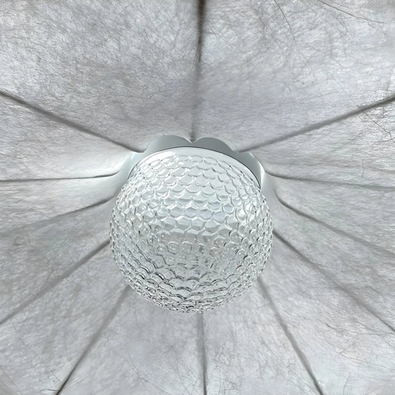Lustre tambour moderne blanc en forme de fleur, hauteur réglable