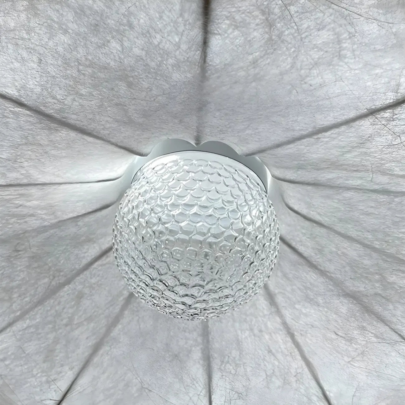 Lustre tambour moderne blanc en forme de fleur, hauteur réglable