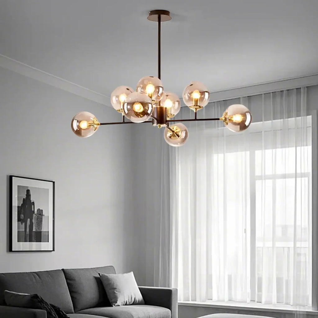 Lustre globe en verre moderne pour la décoration du salon