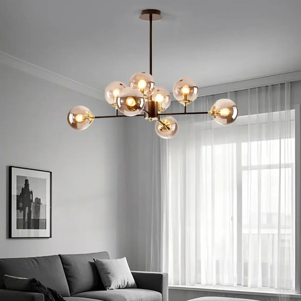 Lustre globe en verre moderne pour la décoration du salon