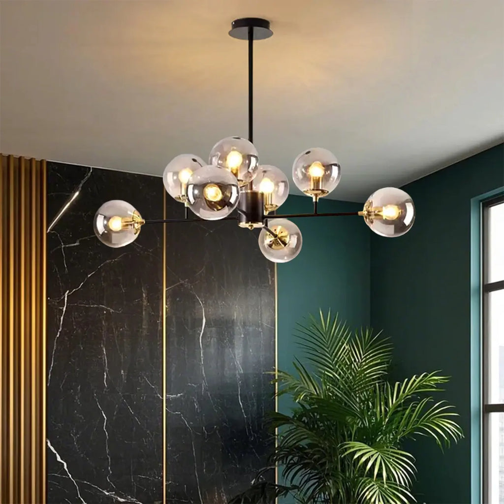 Lustre globe en verre moderne pour la décoration du salon