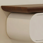 Meuble TV suspendu moderne en bois marron avec tiroirs de rangement