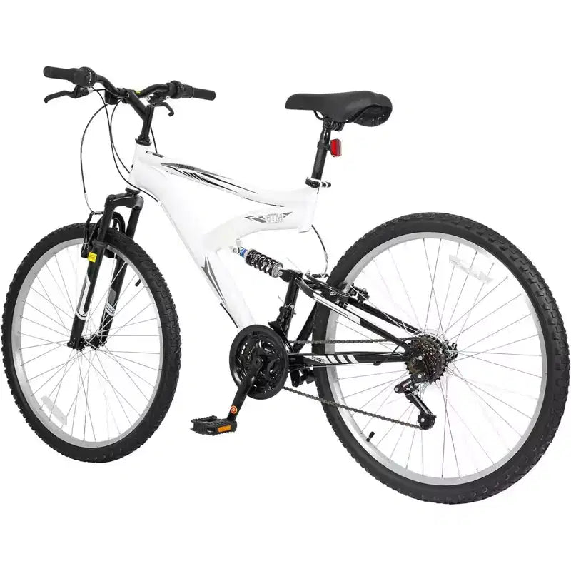 hykolity Vélo Tout Terrain VTT 26 pouces Vélo d'extérieur Cyclisme 18 Vitesses Vélos de Sport Piste Hors Route Suspension Intégrale pour Homme Adulte Unisexe Blanc