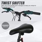 hykolity VTT 27,5 pouces Vélo Tout-Terrain 18 Vitesses Sport Pleine Suspension pour Hommes Adultes Unisexe Noir