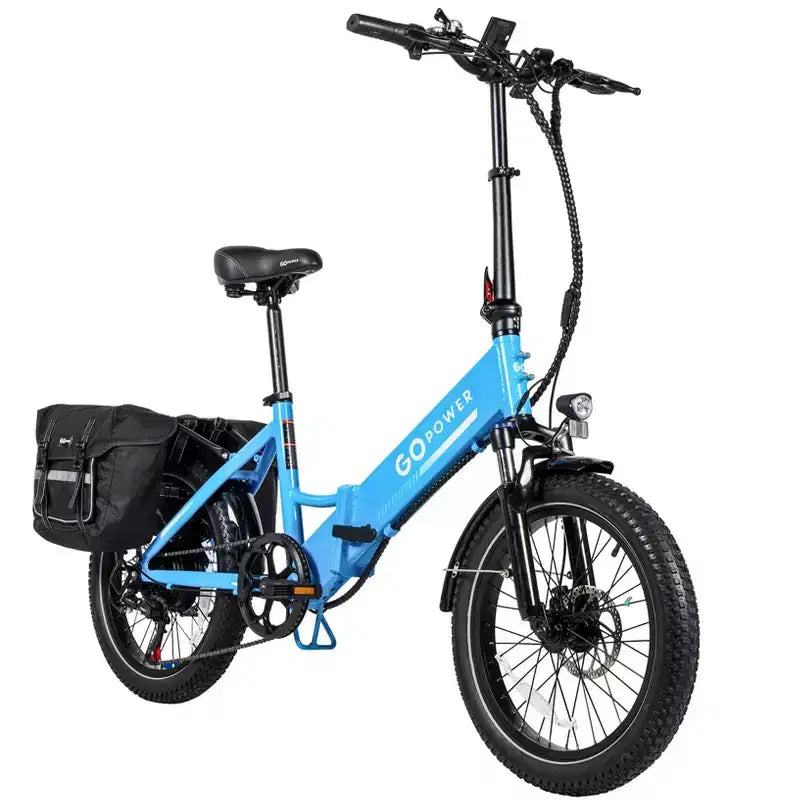Bici Elettrica Pieghevole GoPowerBike GoPlus | eBike con pneumatici fat da 20" | Motore da 500W, velocità massima 32 km/h | Oltre 72 km di autonomia, 5 livelli di pedalata assistita | Prodotto a scatola aperta