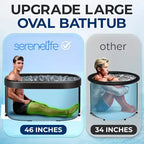 SereneLife Baignoire gonflable autoportante isolée de 397 L – Bain de glace avec couvercle, bassin de récupération par thérapie par le froid pour athlètes (noir)