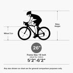 Hykolity Mountain Bike 26/27,5 Pollici, Uomo Donna, Sospensione Completa in Acciaio, 18 Velocità, Sella Regolabile, Freni V-Brake, Cerchi in Lega