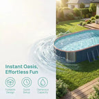 NAYSAYE Piscine Pliable Non Gonflable, Piscine Portable en PVC pour Enfants et Adultes, Piscine pour Chiens pour Jardin Extérieur, Piscine Hors Sol, 80.7*62*20