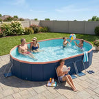 NAYSAYE Foldable Non-Inflatable Swimming Pool, Portable PVC Kids and Adults Pool Dog Pool for Outdoor Backyard Garden Above Ground Pool, 118*86*20