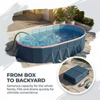 NAYSAYE Piscine Pliable Non Gonflable, Piscine Portable en PVC pour Enfants et Adultes, Piscine pour Chiens pour Extérieur Jardin Cour Hors Sol, 118*86*20