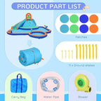 NAYSAYE Toboggan gonflable pour piscine hors-sol, maison de rebond multi-activités pour enfants, utilisation dans le jardin, multicolore, 212,60*200,80*100,40