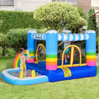 NAYSAYE Piscine hors sol gonflable avec rebond, design amusant pour enfants, utilisation en extérieur dans le jardin, multicolore, 110.30*67.00*61.00