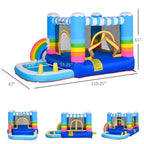 NAYSAYE Piscine hors sol gonflable avec rebond, design amusant pour enfants, utilisation en extérieur dans le jardin, multicolore, 110.30*67.00*61.00
