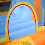 NAYSAYE Toboggan gonflable pour piscine hors sol, maison de rebond multi-activités pour enfants, amusement en plein air, multicolore, 13,70*11,80*6,20