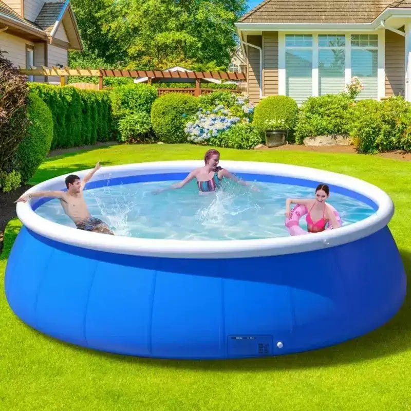 NAYSAYE Piscine hors sol gonflable en maille, installation facile, conception durable pour le jardin et la cour, bleue, 72,05*72,05*20,80