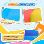 NAYSAYE Toboggan gonflable de piscine hors-sol, maison de rebond multi-activités pour enfants, utilisation en extérieur, multicolore, 130,00*104,30*72,80