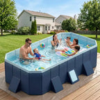 NAYSAYE Piscine Pliable Non Gonflable Coque PVC Portable pour Enfants et Adultes, Piscine pour Chien pour Jardin Extérieur Facile à Installer, 76.62*53.9*19.7