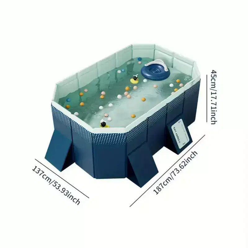 NAYSAYE Piscine Pliable Non Gonflable Coque PVC Portable pour Enfants et Adultes, Piscine pour Chien pour Jardin Extérieur Facile à Installer, 76.62*53.9*19.7