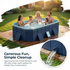 NAYSAYE Piscine Pliable Non Gonflable Coque en PVC Portable, Piscine pour Enfants et Adultes, Piscine pour Chiens pour Jardin Extérieur Facile à Installer, 65,35*42,1*17,7