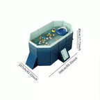 NAYSAYE Piscine Pliable Non Gonflable Coque en PVC Portable, Piscine pour Enfants et Adultes, Piscine pour Chiens pour Jardin Extérieur Facile à Installer, 65,35*42,1*17,7