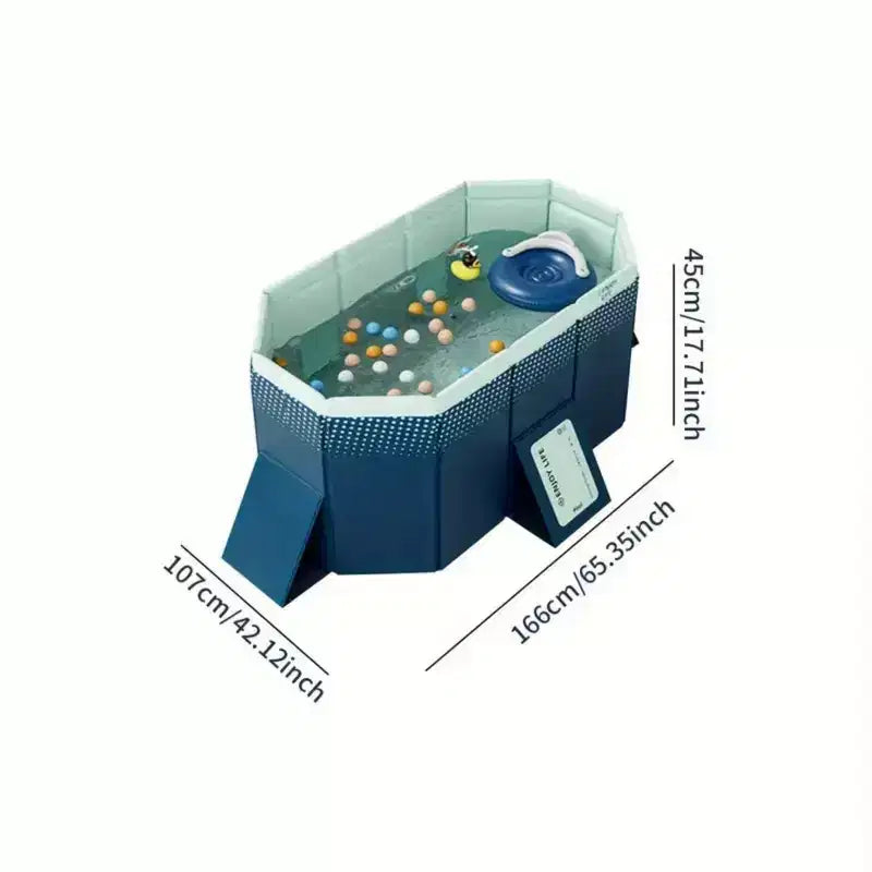 NAYSAYE Piscine Pliable Non Gonflable Coque en PVC Portable, Piscine pour Enfants et Adultes, Piscine pour Chiens pour Jardin Extérieur Facile à Installer, 65,35*42,1*17,7