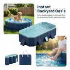 NAYSAYE Piscine Pliable Non Gonflable Coque PVC Portable pour Enfants Adultes, Piscine pour Chien pour Jardin Extérieur Montage Facile, 112,6*65,7*19,7