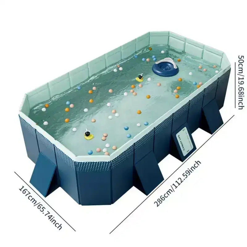 NAYSAYE Piscine Pliable Non Gonflable Coque PVC Portable pour Enfants Adultes, Piscine pour Chien pour Jardin Extérieur Montage Facile, 112,6*65,7*19,7