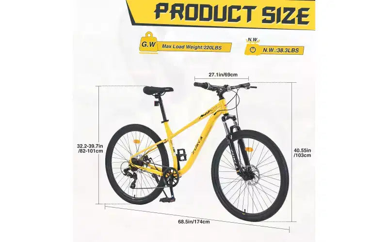 Bicicletta da montagna 27,5 pollici 8 velocità, per uomo, donna, ragazzo e ragazza, sospensione anteriore, telaio in acciaio