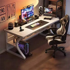 Scrivania per computer, scrivania da gaming, scrivania da studio, scrivania per computer da studente, oversize, postazione di lavoro ergonomica moderna in stile racing per adulti e ragazzi